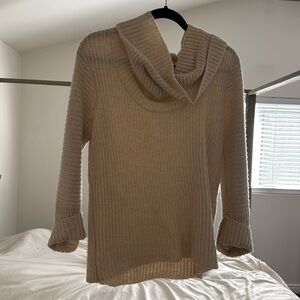 Splendid Cowl Neck Sweater Medium Cream